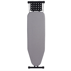 Deluxe Ironing Board with Heat Resistant Cover and Thicken Felt Pad, Heavy Sturdy Legs,Full Size Hanger Iron Board,Foldable (L-Grey)