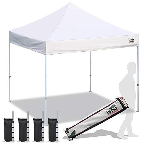 Eurmax Pop up Canopy Tent Commercial Instant Shelter with Wheeled Roller Bag, Bonus 4 Canopy Sand Bags