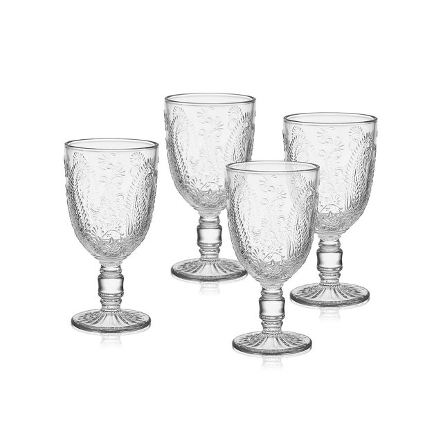 Fitz and Floyd Maddi 10-oz Goblet Glasses 4-Piece Set
