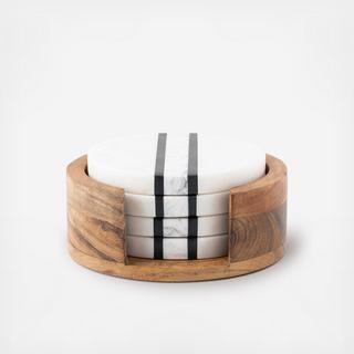 Stonewood 5-Piece Stripe Coaster Set