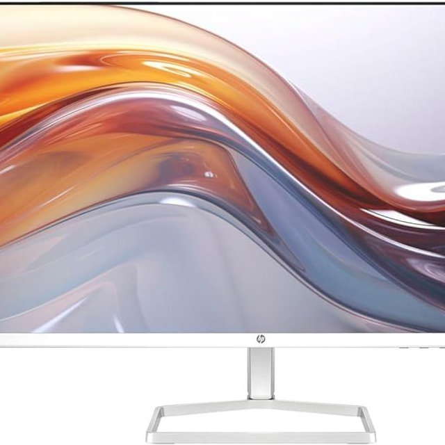 HP Series 5 527sa Monitor w/Speakers 94F48AA#ABA Bundle with Docztorm Dock, 27" Full HD IPS (1920x1080) Display, 2X HDMI, Flicker-Free, Ideal for Home & Business, White/Silver (2025 Latest Model)