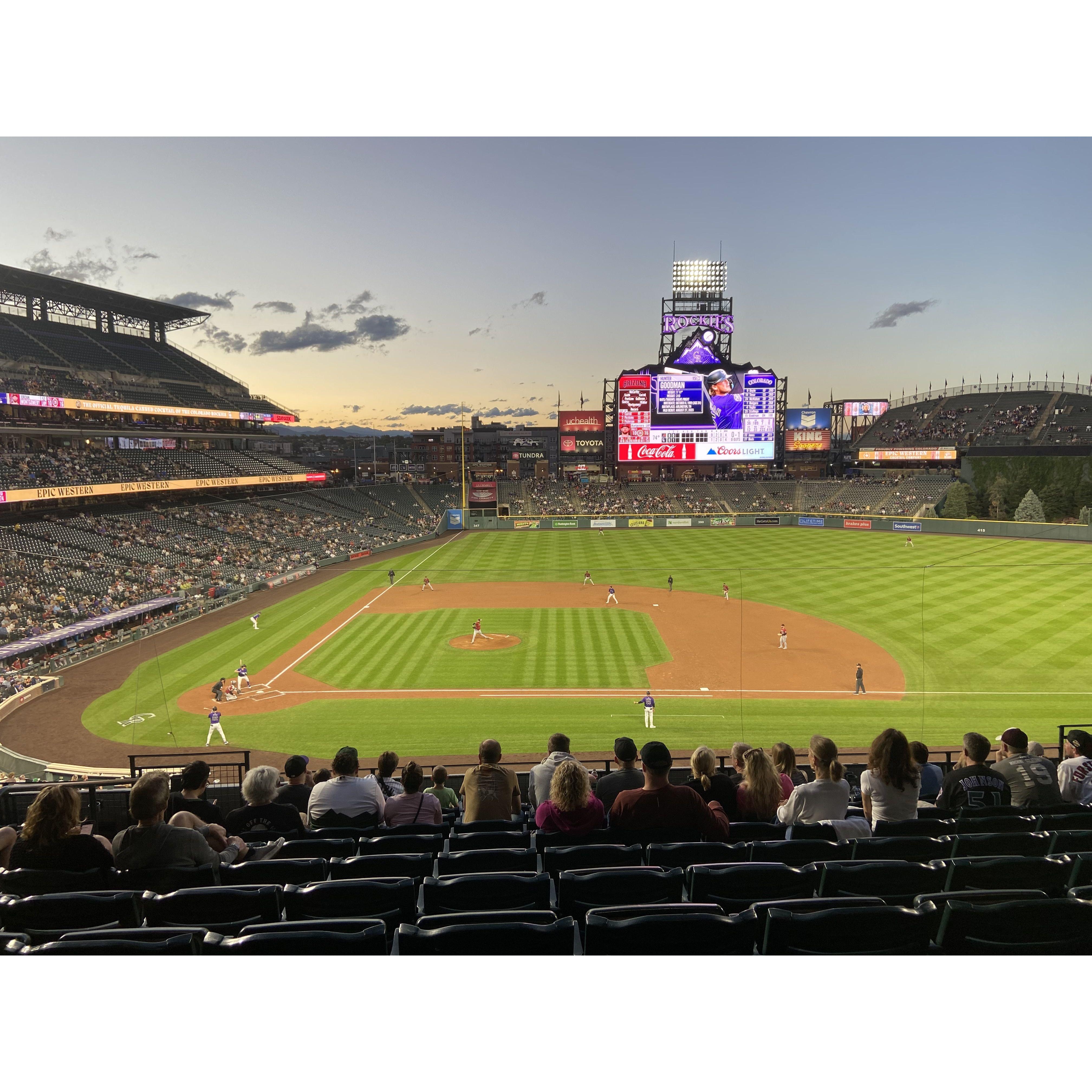 Rockies Game. Coors Field, September 19, 2024.