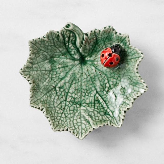 Bordallo Pinheiro Cabbage Appetizer Plate, Ladybug