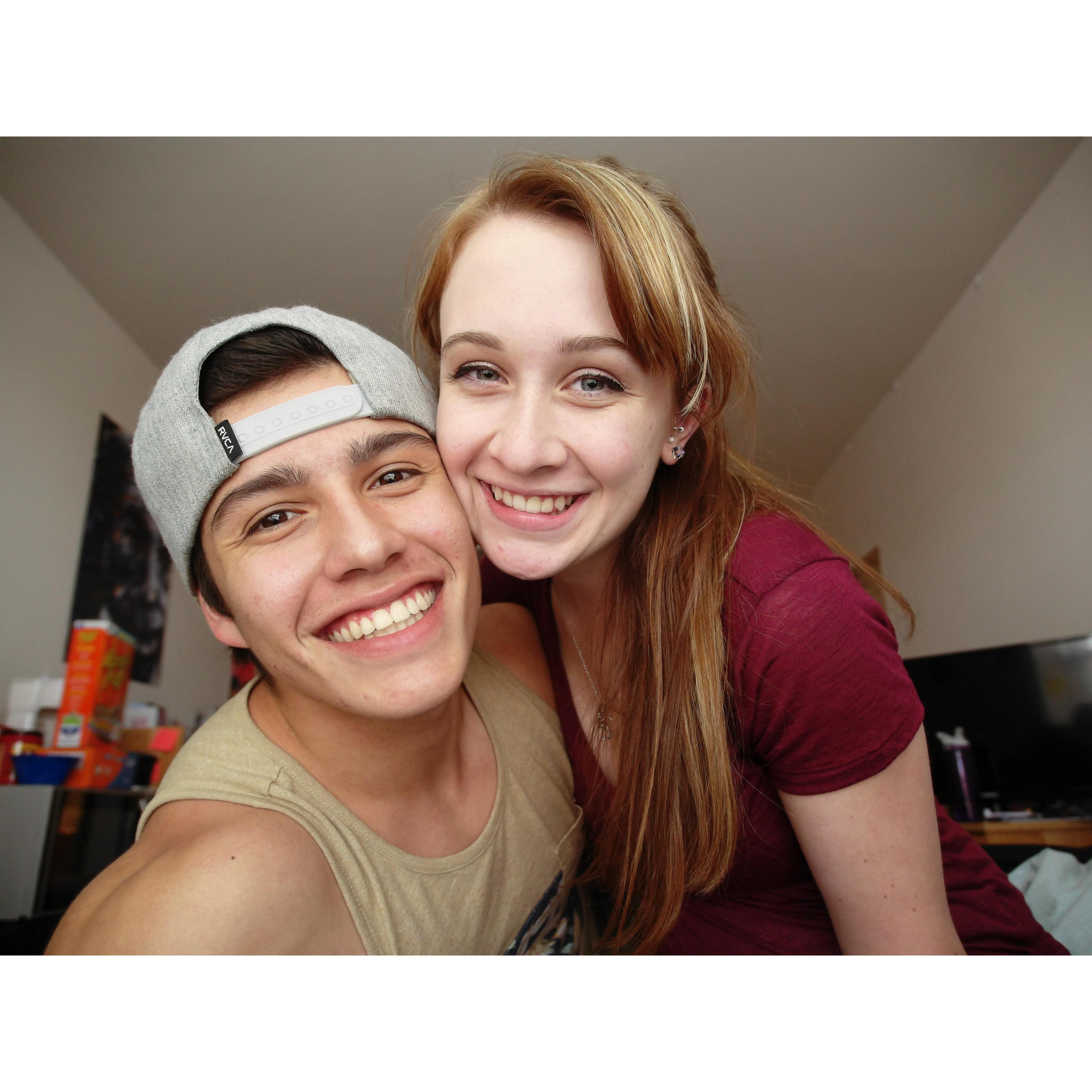 Megan's 19th birthday -- our first year away at college together, 2016