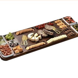 Shanik Premium Charcuterie Board - Magnetic Cheese and Meat Double-Sided Serving Tray and Cutting Board - Gift for Any Occasion Quality Assured Without Engraving