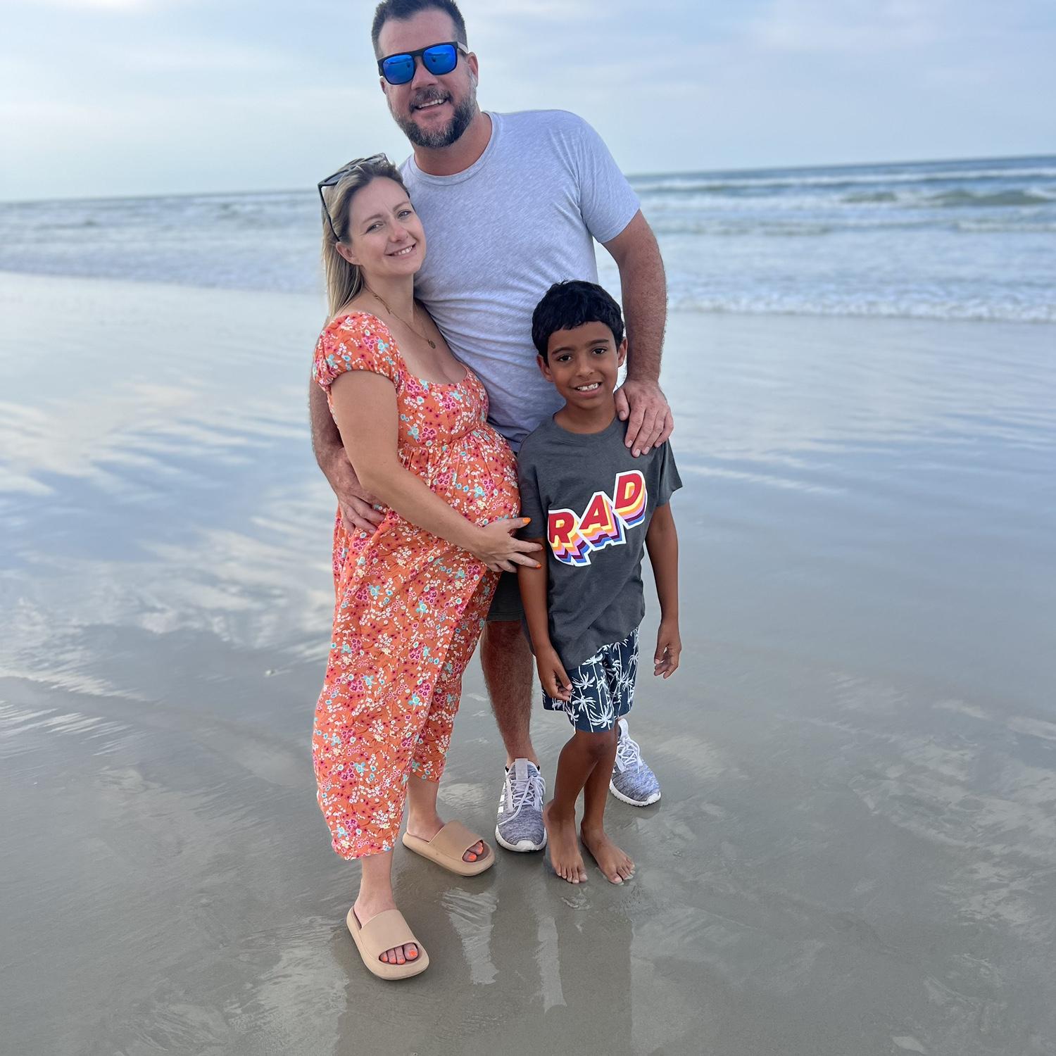 Final beach vacation as a family of 3.