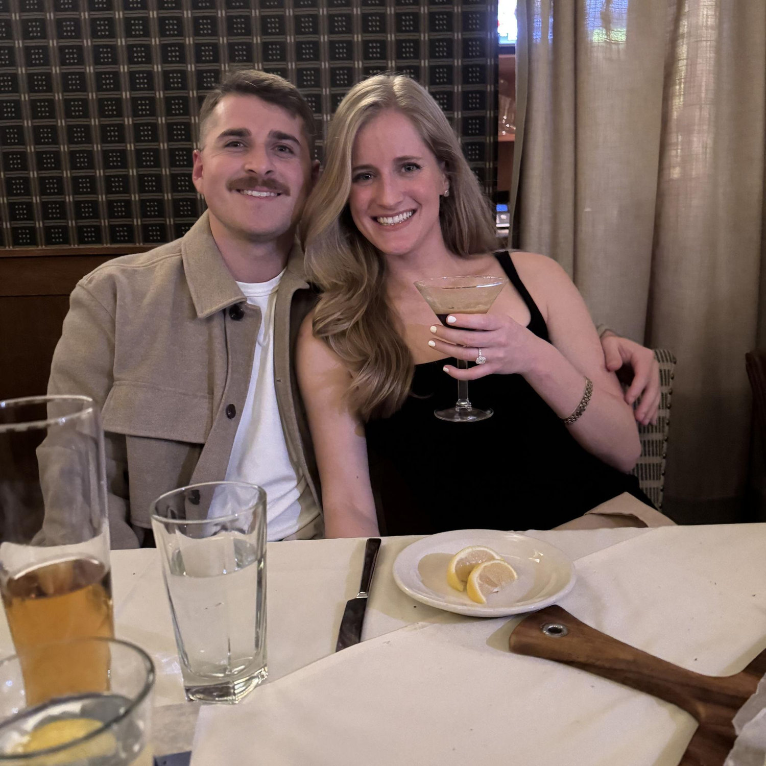 Night we got engaged! Justin had our closest friends and family celebrate at dinner.