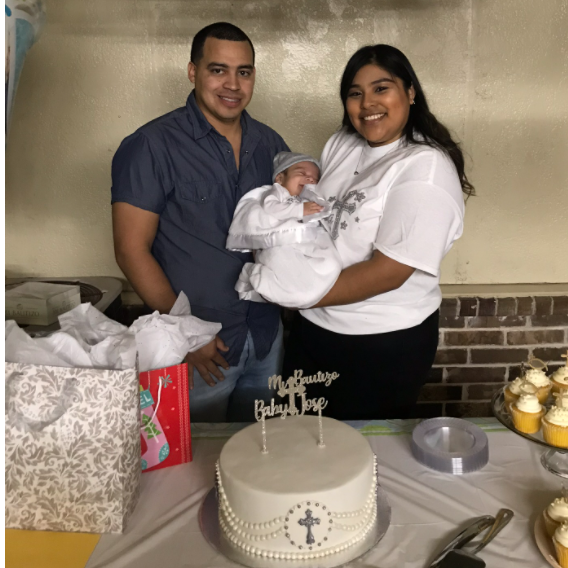 Celebrating Jose's baptism