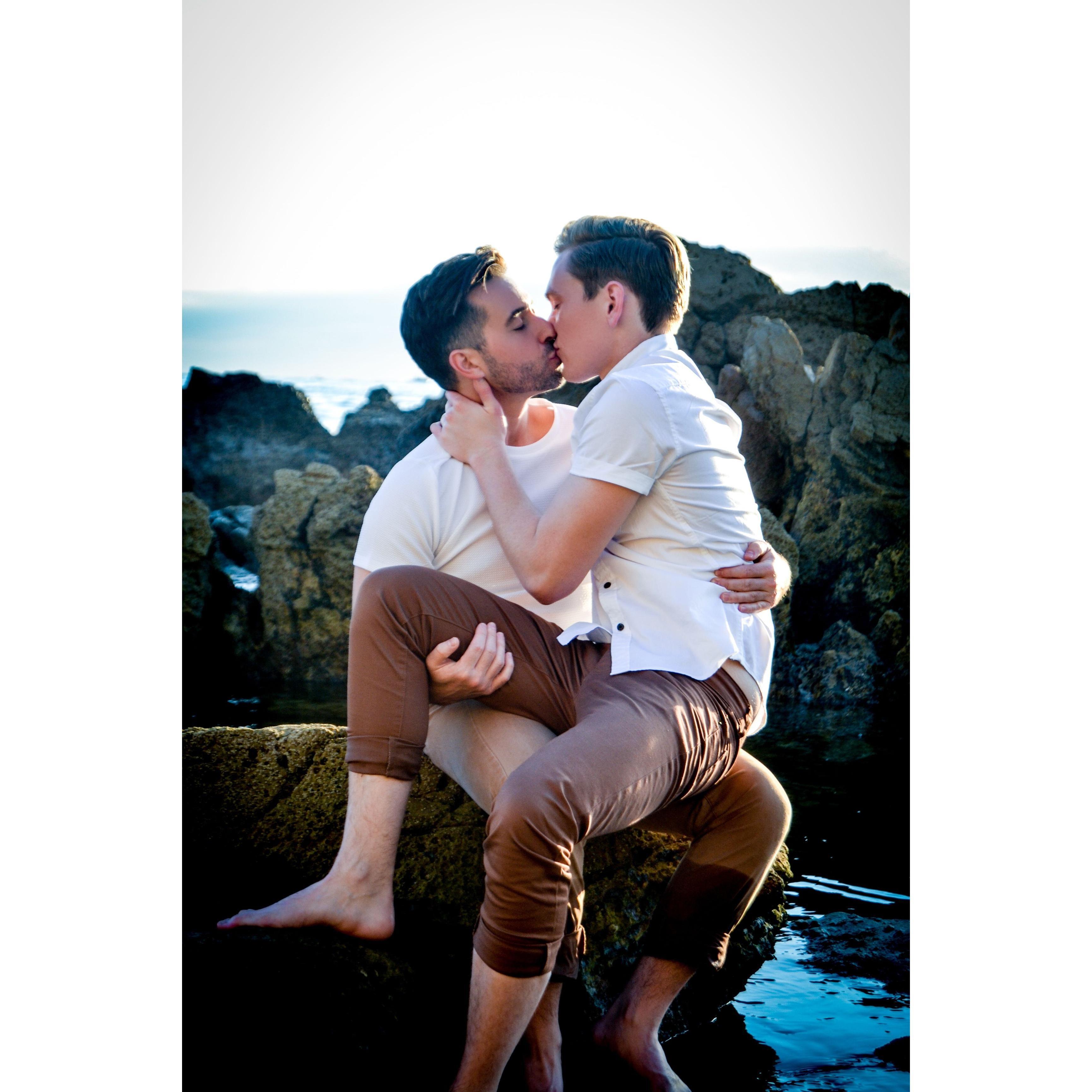 Taken from our engagement photo shoot in Corona Del Mar.