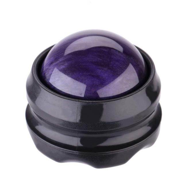 Manual Massage Ball Pain Relief Back Roller Massager Self Massage Therapy and Relax Full Body Tools for Sore Muscle Joint Pain Essential Oils or Lotion Relax (Purple)