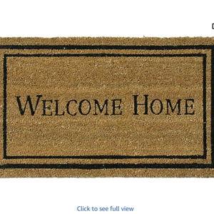 Rubber-Cal Contemporary Welcome Home Mats Natural Coir Matting, 18 x 30-Inch