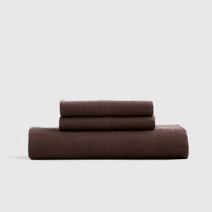 European Linen Fitted Sheet Set in Espresso King