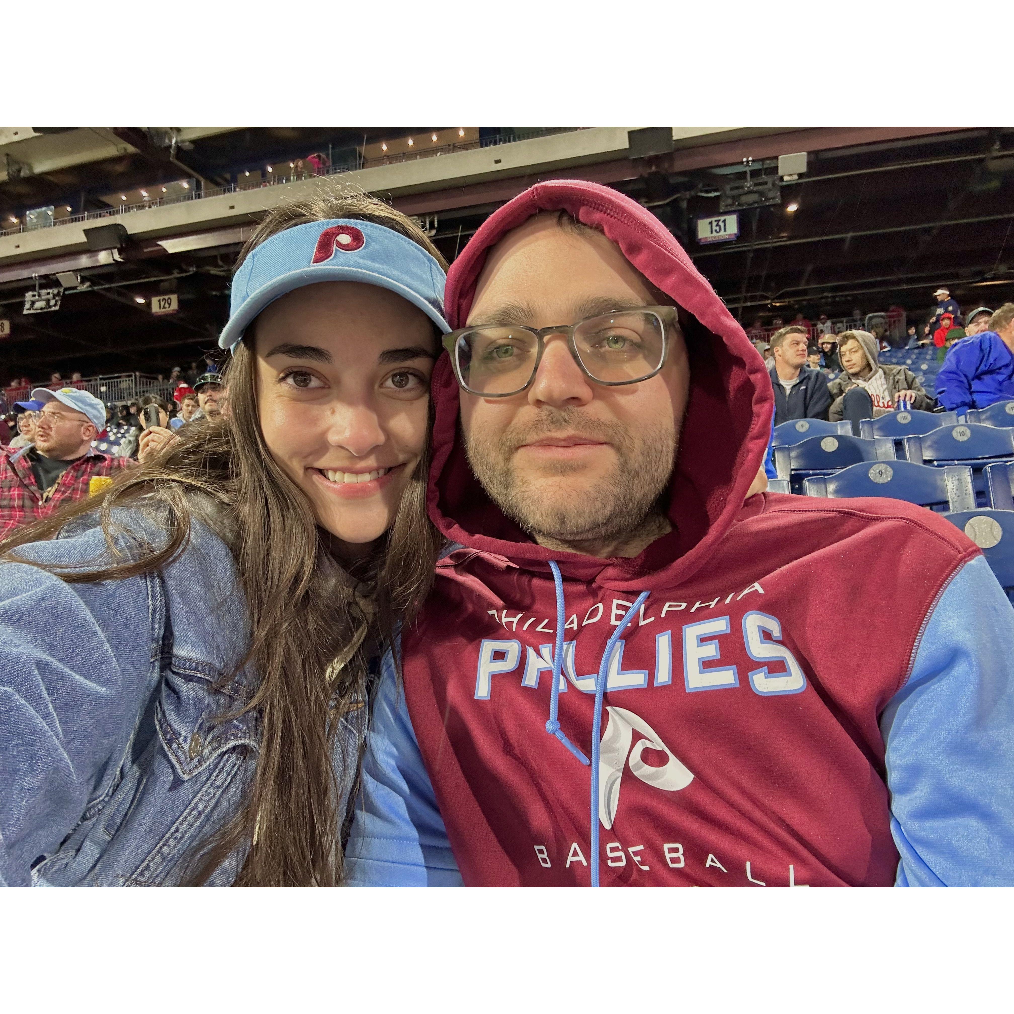 Our first Phils game together! Go Phils!