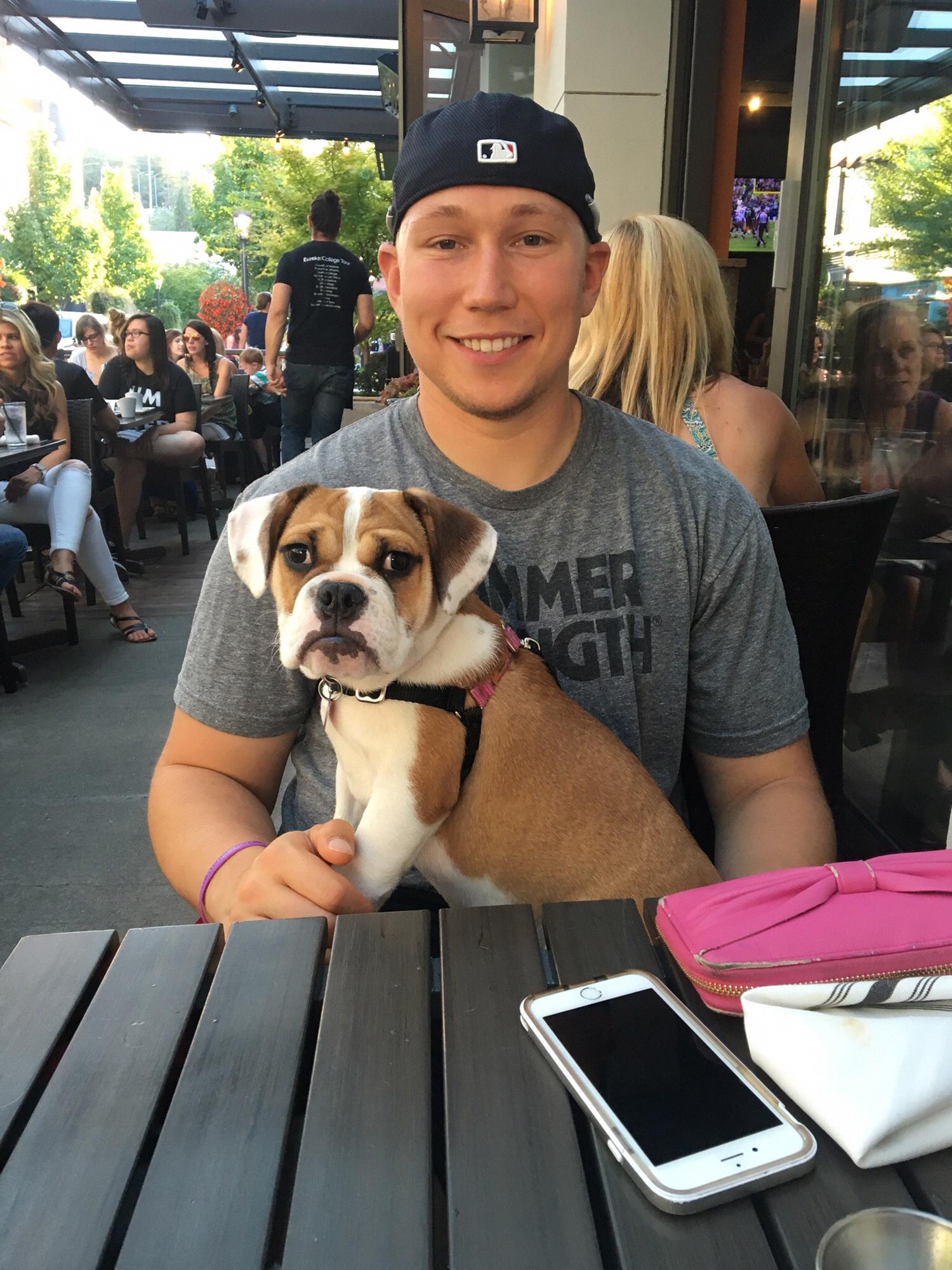 Dave loves being dog dad!