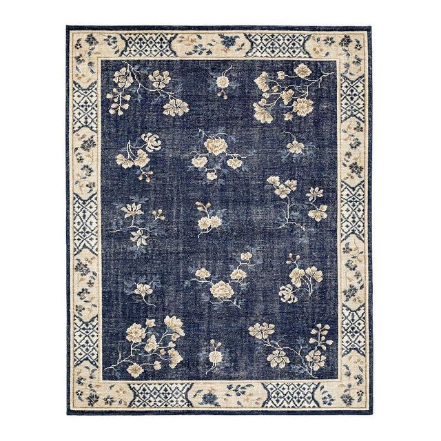 Claire Handknotted Rug, 8x10, Indigo