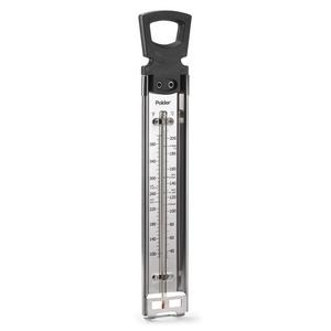 Polder Products, LLC - Polder Candy/Jelly/Deep Fry Thermometer, Stainless Steel, with Pot Clip Attachment and Quick Reference Temperature Guide