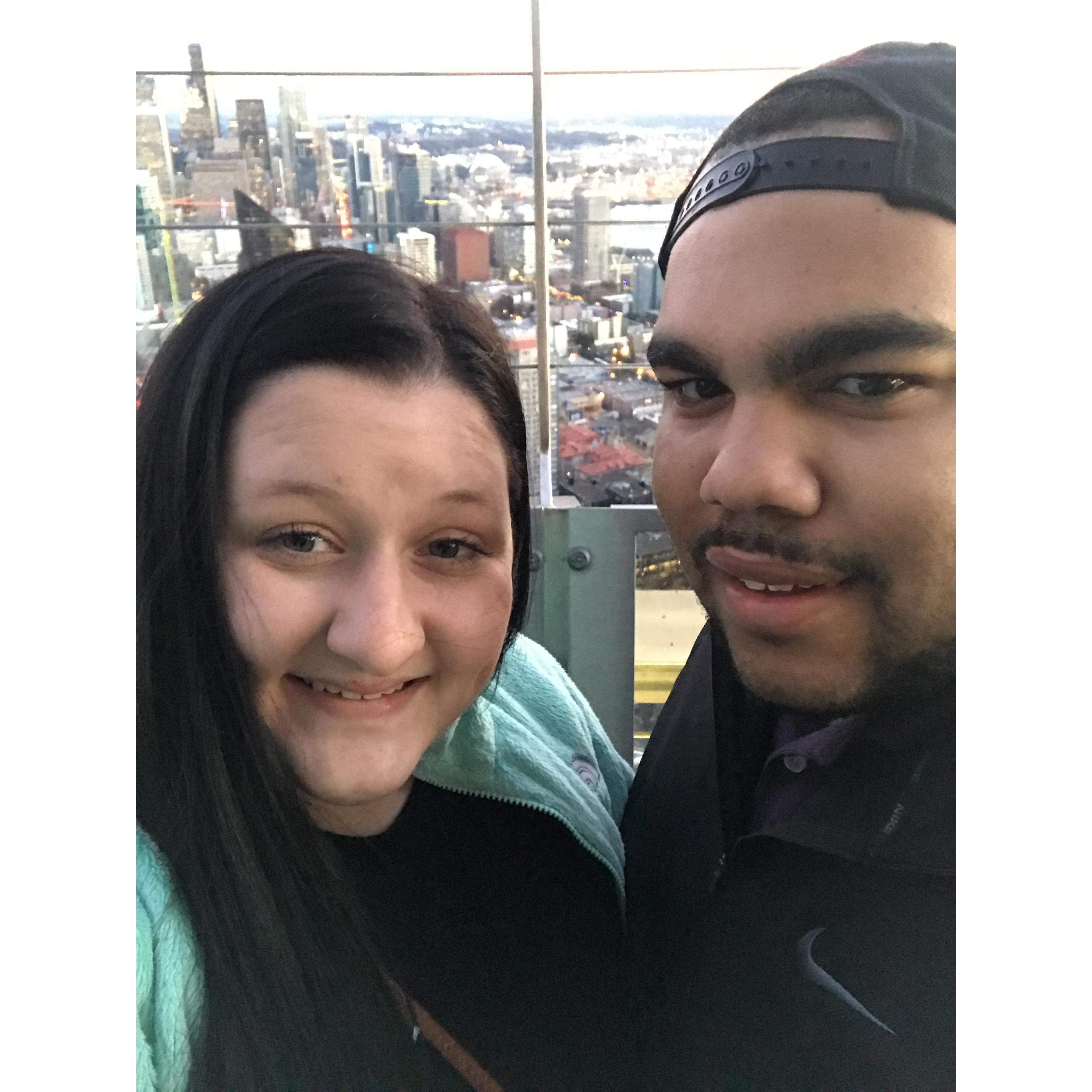 At the top of the Space Needle!