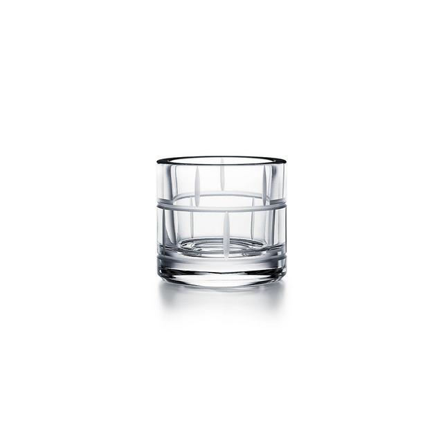 Modern Bamboo Lead Crystal Votive