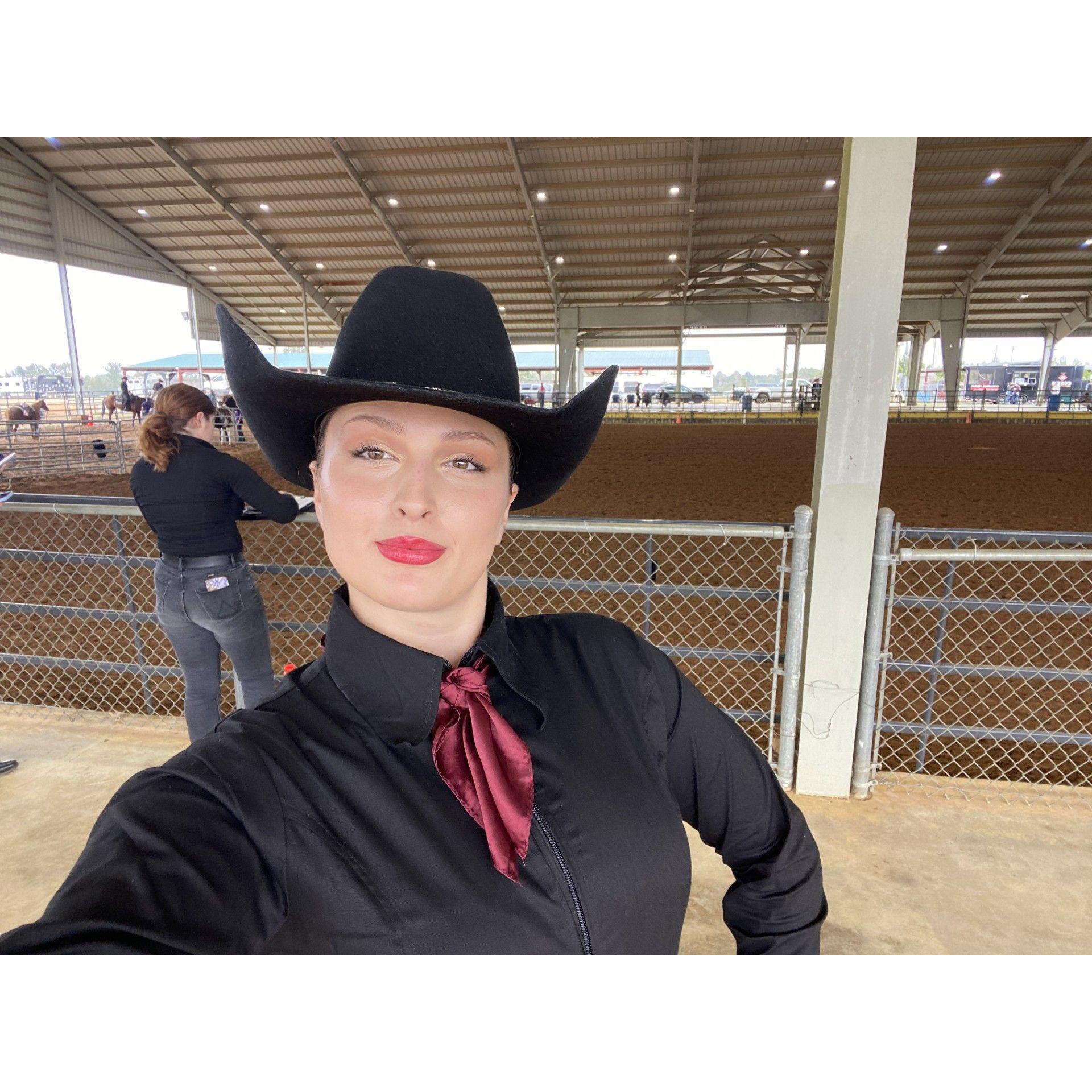 Close up of Svetlana's yeehaw attire!