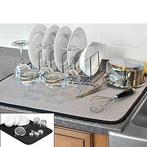 The Original™ XL Dual Dish Drying Mat in Black