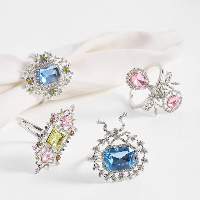 Cynthia Rowley You're a Gem Napkin Rings - Mixed Set of 4