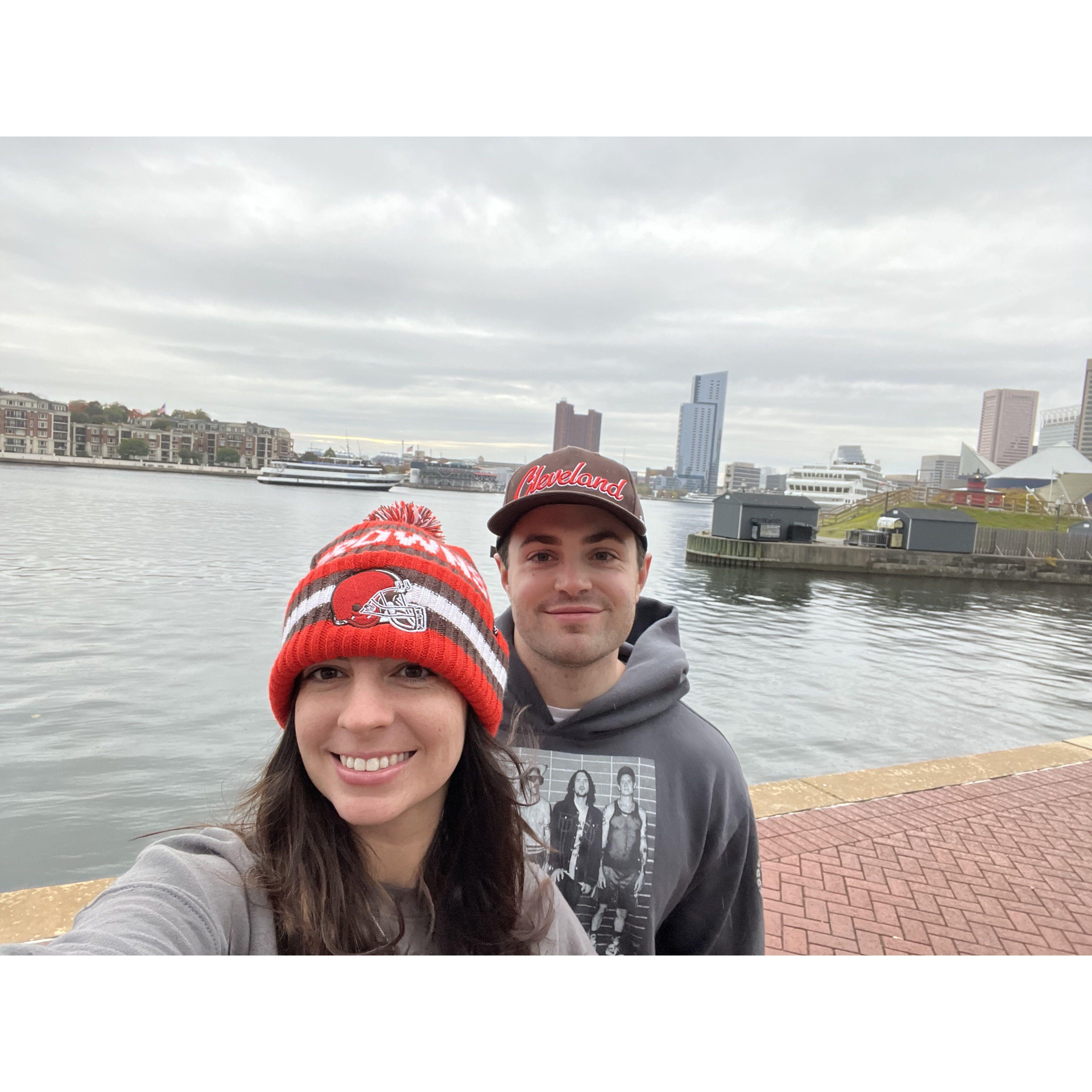 Browns football game in Baltimore
