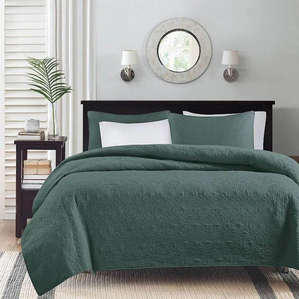 Reversable Quilt - BALSAM GREEN, KING/CK