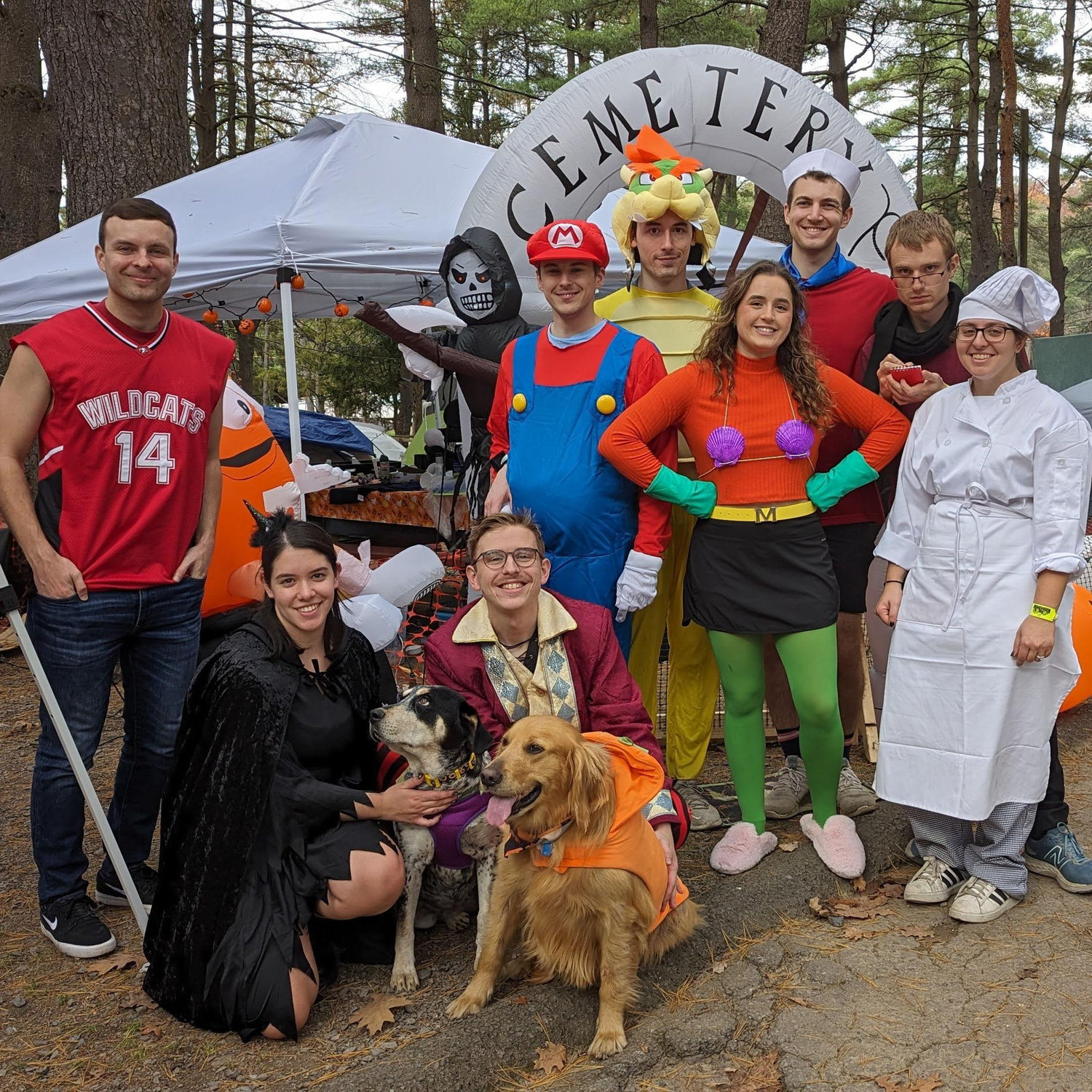 October 2023 - The full college group at our Halloween campsite