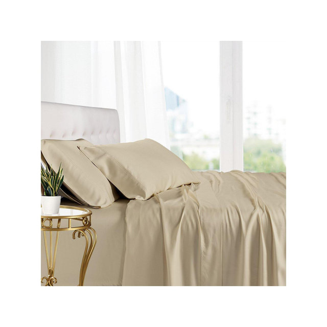 Flex Top King 100% Bamboo Viscose Sheet Set Linen Flex King