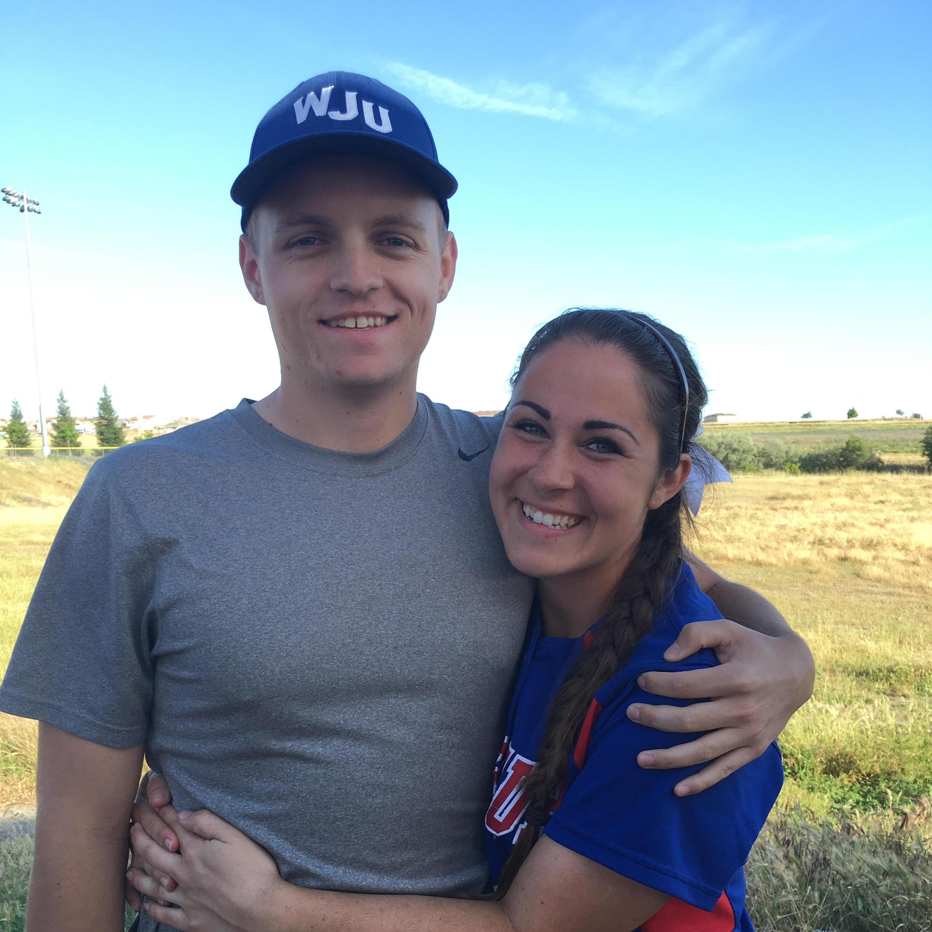 Between work and school, Matt still found the time to support Riley at Jessup, playing softball at her Senior Game, 2016.