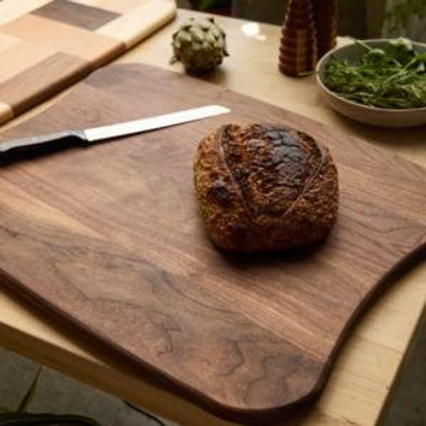 Zero Waste Cutting Boards, 24" L x 18" W 7/8" H, Color: Walnut