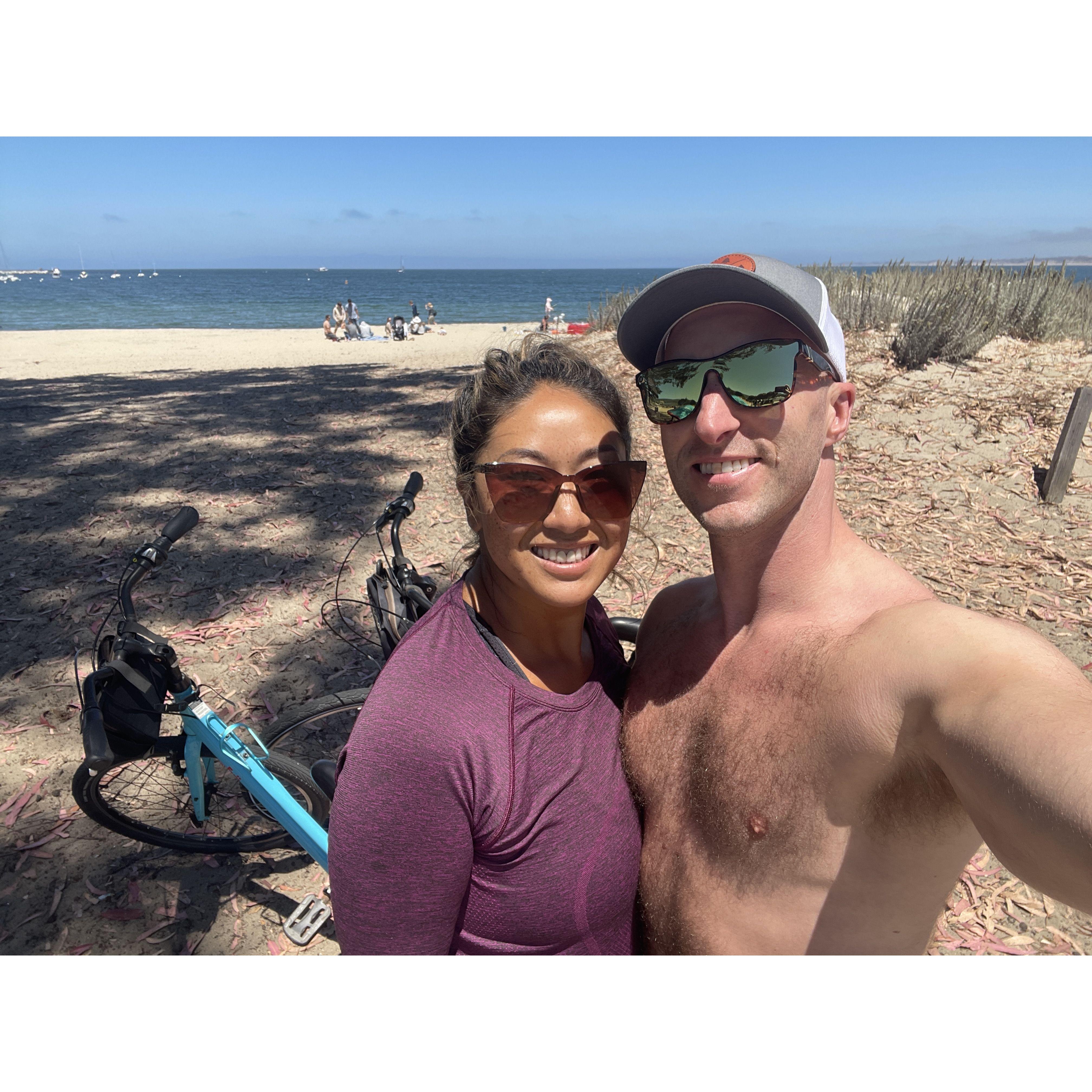 Bike ride on the beach