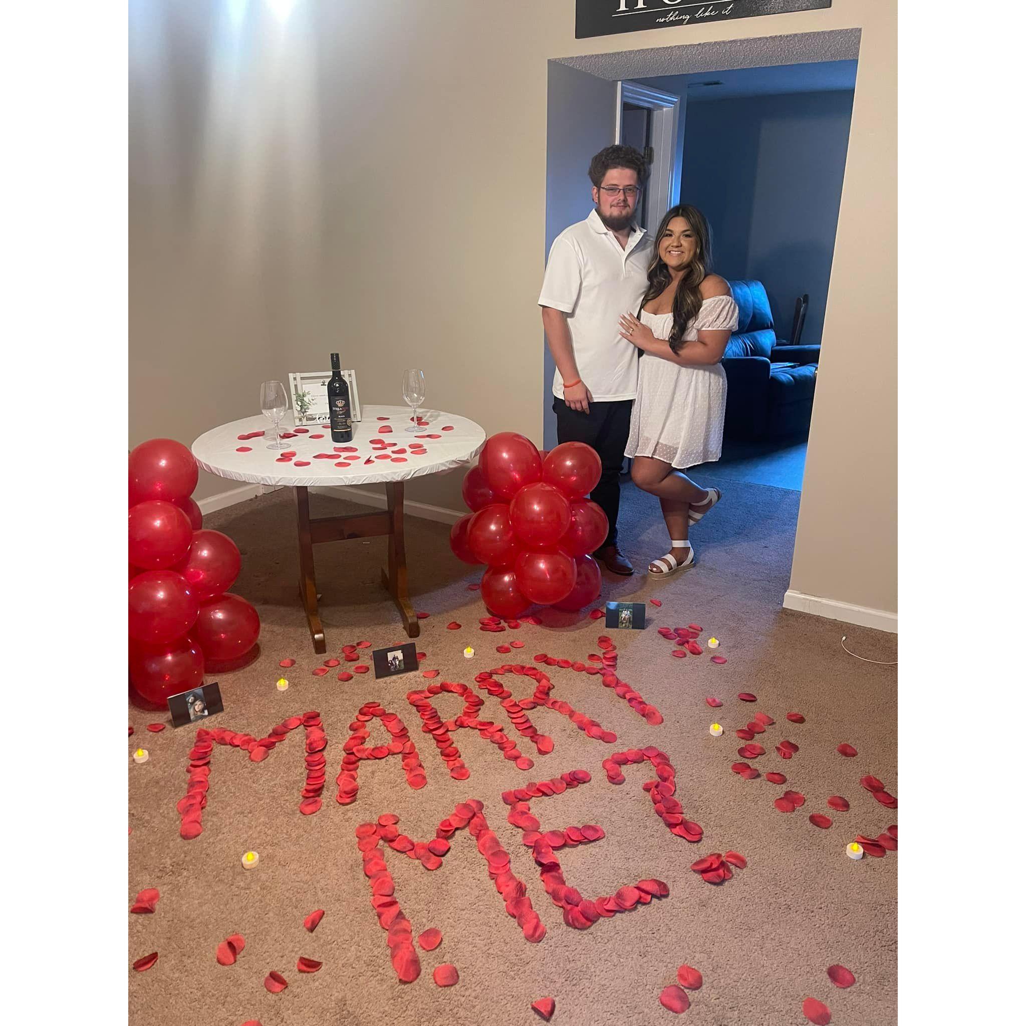 The night of our engagement!