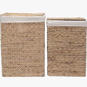 Handmade Wicker Laundry Hampers - Set of 2