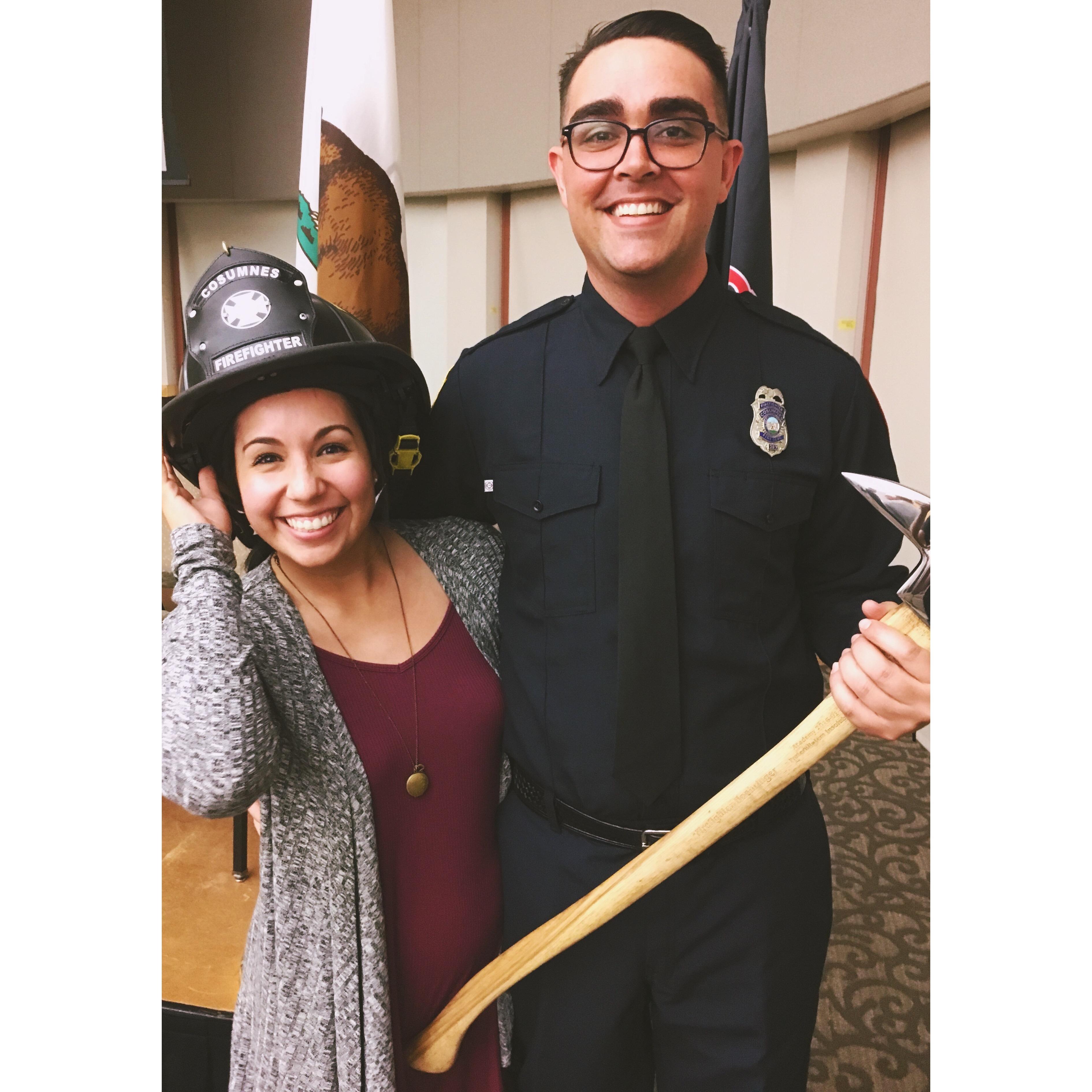 After a grueling fire academy, I graduated in March 2017 and there's no one else I would have wanted by my side.