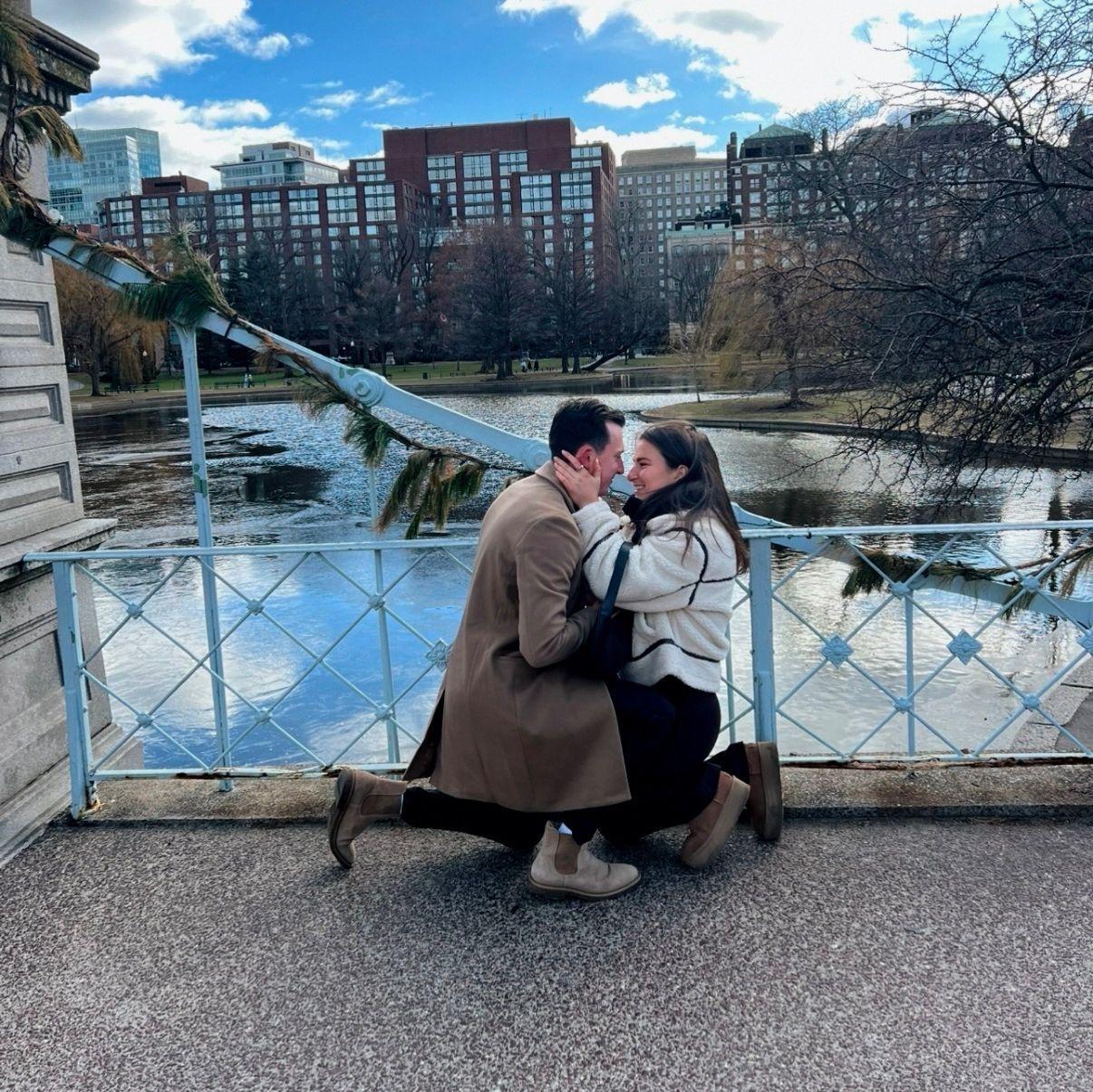 Our engagement!- Boston Public Garden