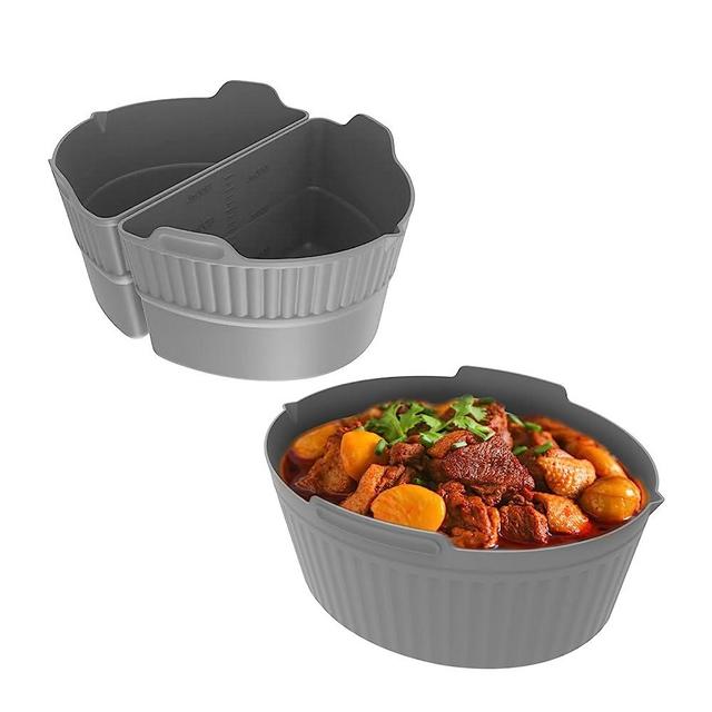 2 PCS Crock Pot Liners, Silicone Crockpot Liner Reusable, Slow Cooker Liners,  Le