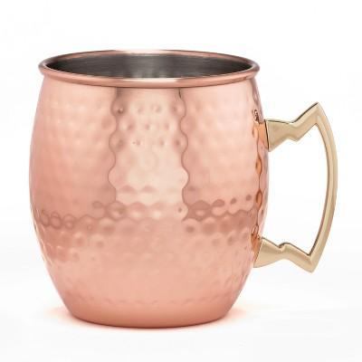 Cambridge Silversmiths 5oz 4pk Copper Hammered Moscow Mule Mugs