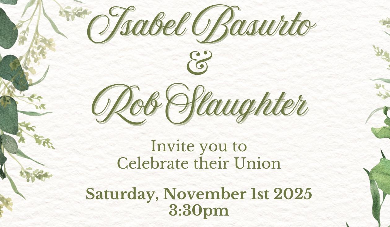 The Wedding Website of Isabel Basurto and Rob Slaughter