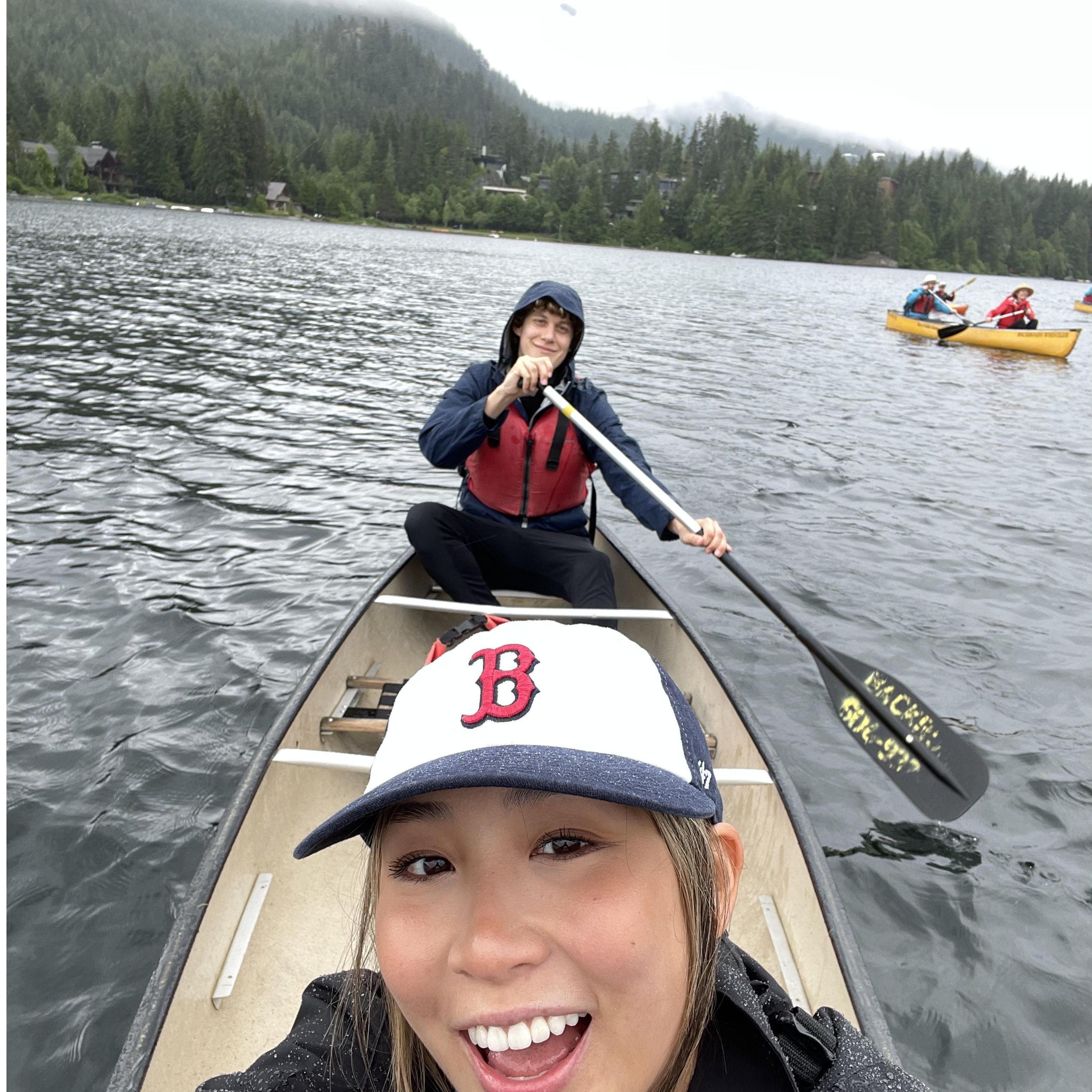 Jul 2022 - Whistler, BC // Canada Day long weekend with Chad's family - we canoed in freezing cold rain but still had a blast! Be sure to ask Chad's dad about his kayaking experience ;)