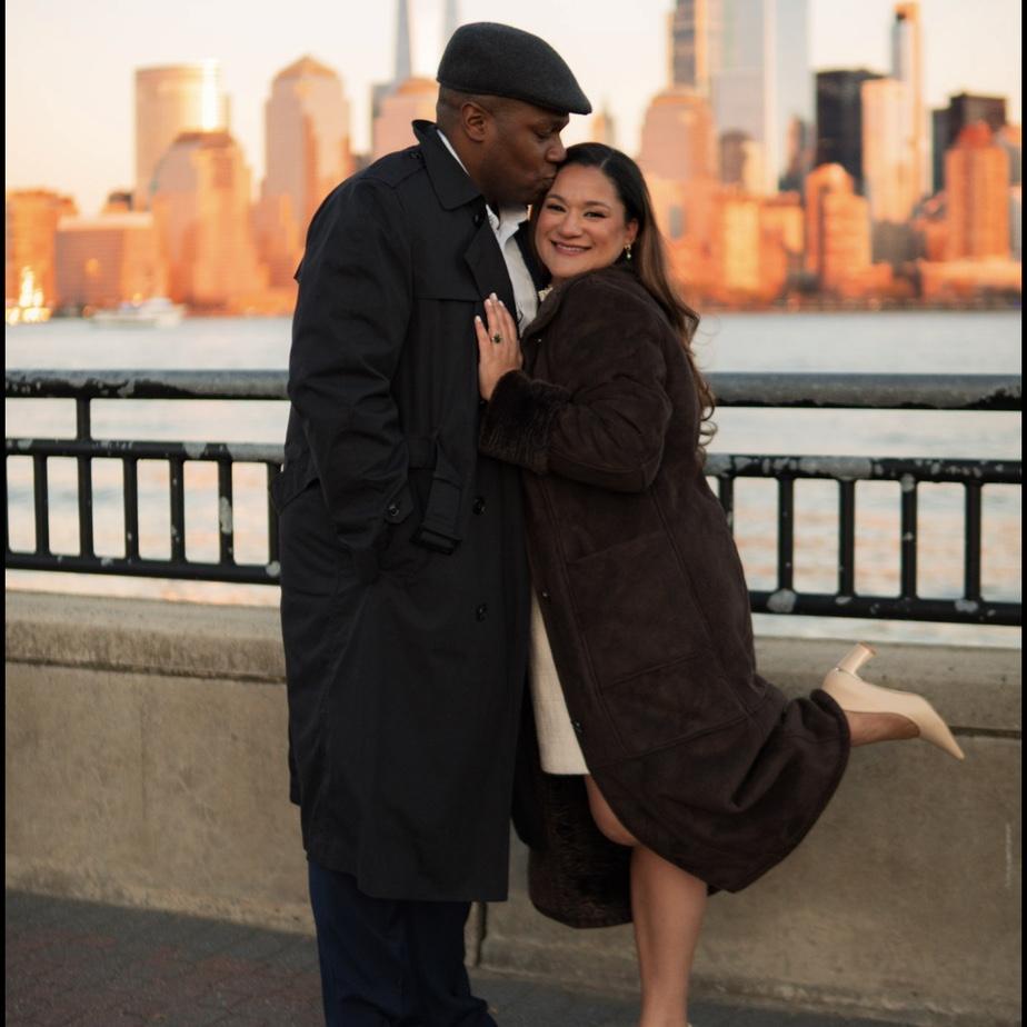 First date in Jersey City,
Engaged in New York.