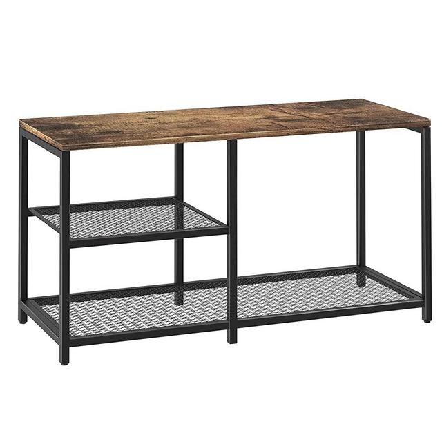 Shoe Rack Bench for Entryway 3-Tier, Free Standing Shoe Racks, Narrow Shoe Rack Shoe Storage Shelf with Boot Organizer, Rustic Shoe Rack for Small Spacesh with Wood Bench