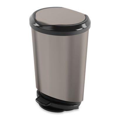 40-Liter Step-On Trash Can in Nickel Finish