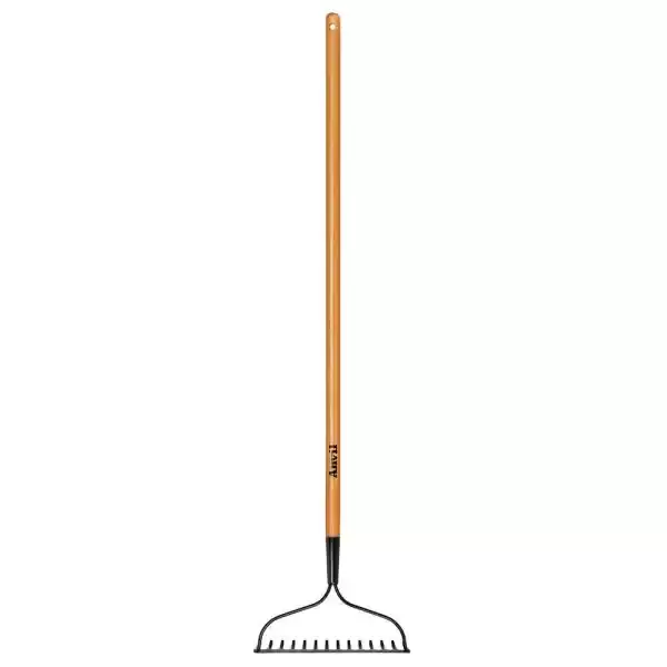 47 in. L Wood Handle 14-Tines Garden Bow Rake
