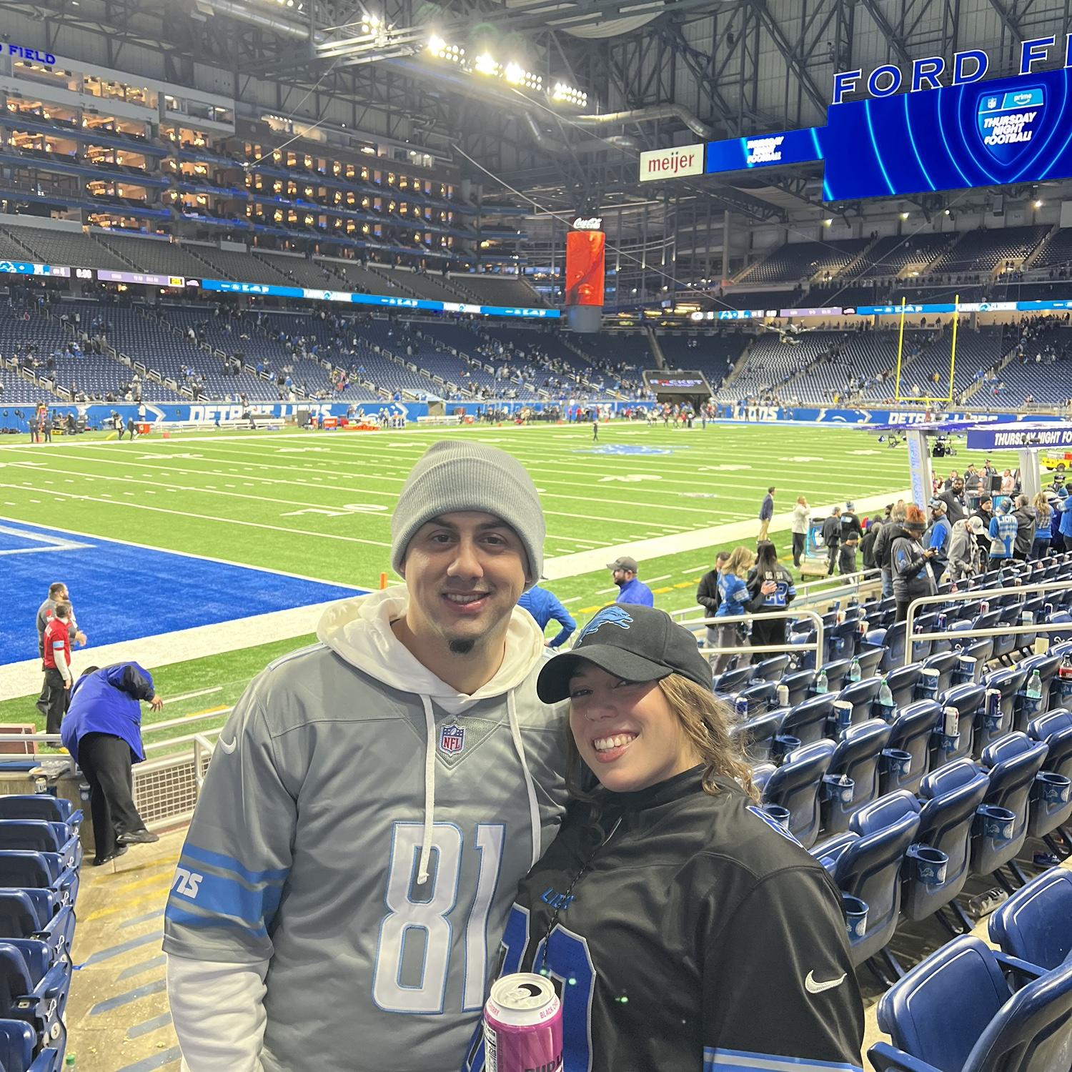 Just two Lions fans enjoying a win post-game!