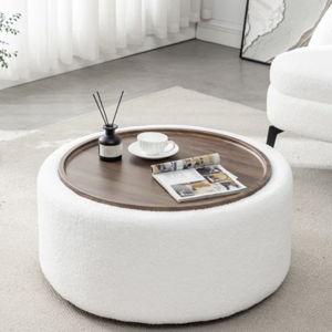 Wade Logan® Bryonie Round Cocktail Ottoman with Storage | Wayfair