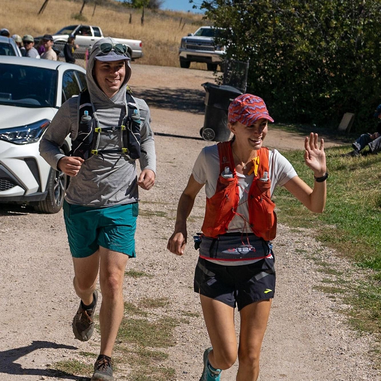 Maya cruising to the finish line of The Bear 100!