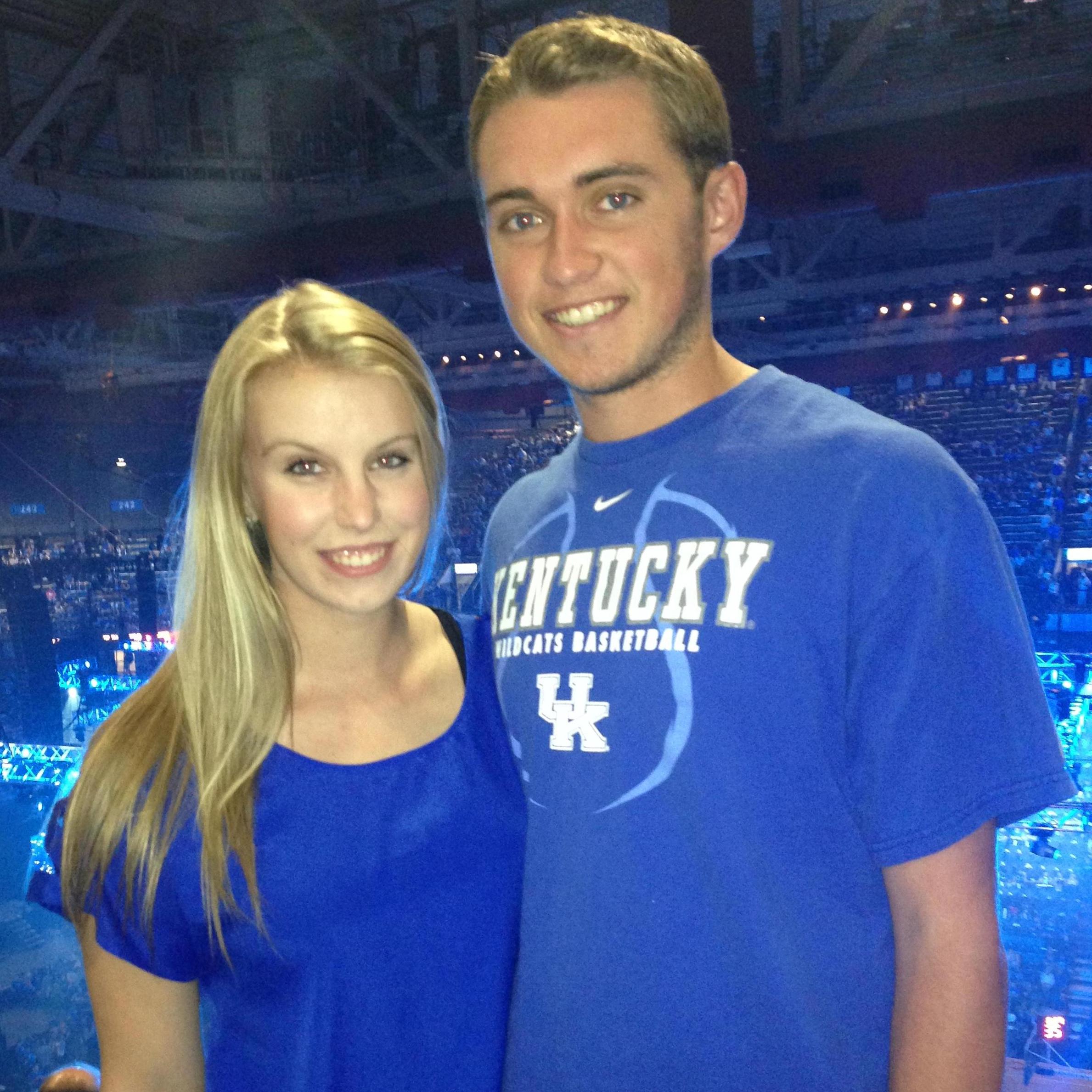 Our one year anniversary, 2014. We kicked off our weekend together at Big Blue Madness!