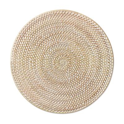 White Woven Hapao Round Placemat
