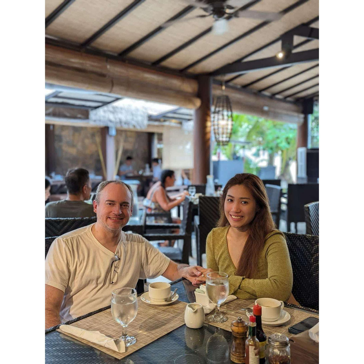 Our first day breakfast in boracay. He likes the food so much tho
